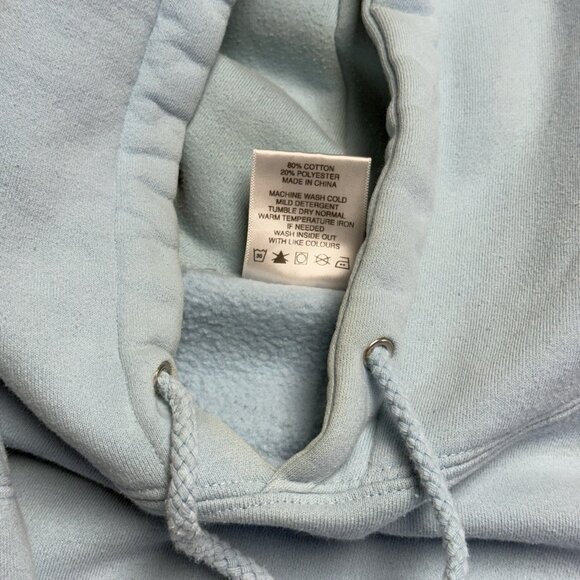 Pleasures Hoodie Sweatshirt Mens Large 24.5x26.5 Lite Blue Skate Streetwear - Picture 10 of 15